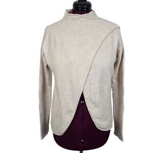 Women's SWTR Tan Slit Front Merino Wool Sweater | Size Small